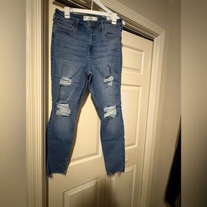 curvy ultra high rise super skinny ripped jeans